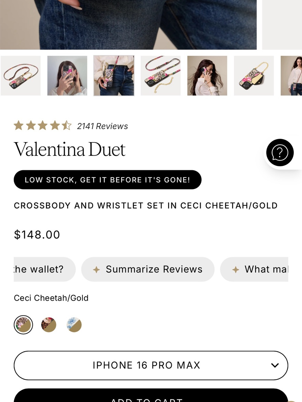 Bandolier Valentina Duet Crossbody and Wristlet Set in iPhone 16 Pro Max - Picture 8 of 10